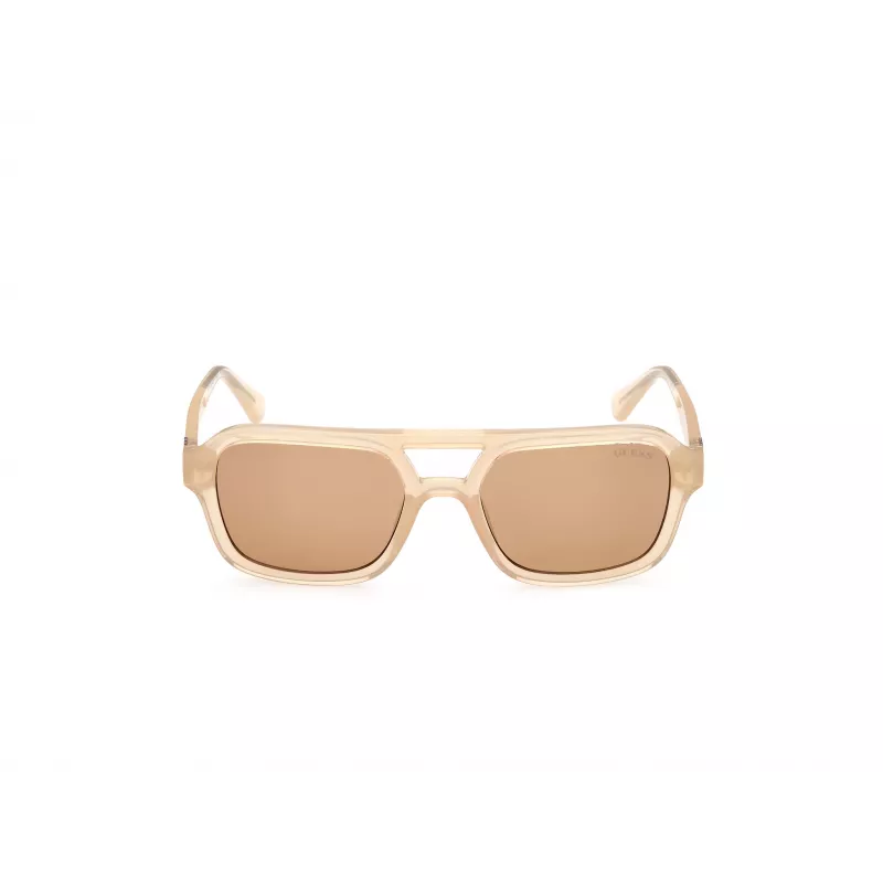 GUESS Unisex Sonnenbrille GU82595357E Havana/Schildpatt Gestell Braune Verlaufsgläser 53/19/145 mm