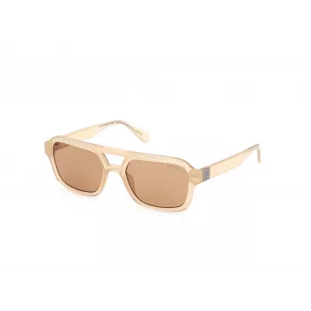 GUESS Unisex Sonnenbrille GU82595357E Havana/Schildpatt Gestell Braune Verlaufsgläser 53/19/145 mm