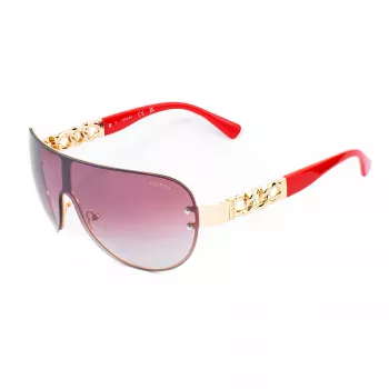 GUESS Damen Aviator-Sonnenbrille GO00037-0032G Goldener Rahmen Braune Verlaufsgläser 56mm