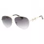 GUESS Damen Butterfly Cat Eye Sonnenbrille GF6171-32B Shiny Black Smoke Gradient 60 mm