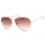 GUESS Damen Butterfly-Sonnenbrille GF0417-72B - Glänzend rosa Gestell, braune Verlaufsgläser, UV400