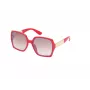 GUESS Damen Katzenaugen-Sonnenbrille GO00031-6266F - Glänzend schwarzer Rahmen, Verlaufsglas rauchfarben, UV400-Schutz