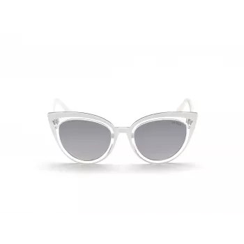 GUESS Damen Cat-Eye-Sonnenbrille GU7628-5224C Havana Braun Gradient 52mm