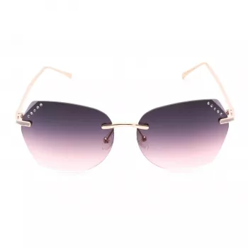 GUESS Damen GF0384-28T Braune Schildpatt-Schmetterlingssonnenbrille, braune Gradientengläser, 61 mm
