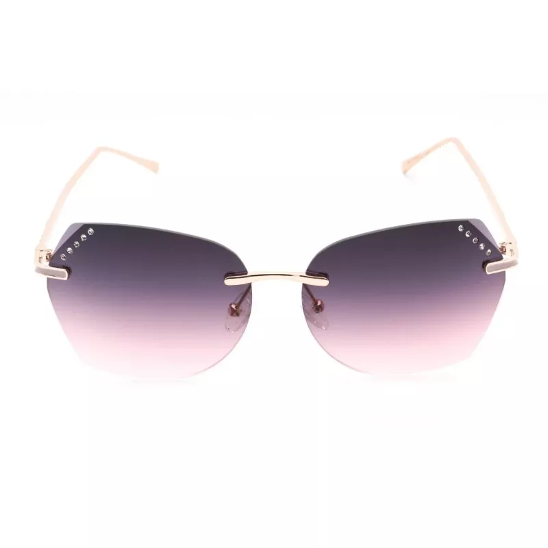 GUESS Damen GF0384-28T Braune Schildpatt-Schmetterlingssonnenbrille, braune Gradientengläser, 61 mm