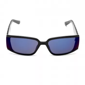 GUESS Damen GF5127-6501C Übergroße eckige Sonnenbrille, schwarzer Rahmen mit rauchfarbenen Gradientengläsern