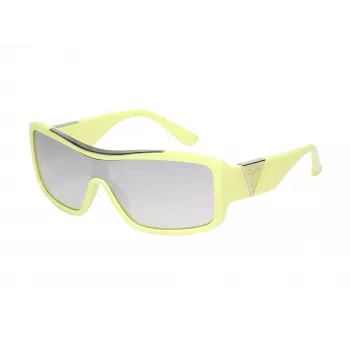 GUESS Damen GO00035-0039C Cat-Eye-Sonnenbrille - Glänzend schwarzer Rahmen, Smoke-Gradient-Glas