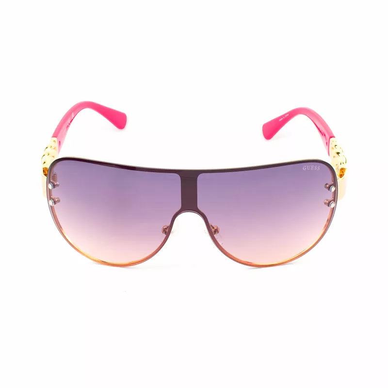 GUESS Damen-Sonnenbrille GO00037-0032U Cat Eye - Schwarzer Rahmen, Graue Verlaufsgläser, UV400