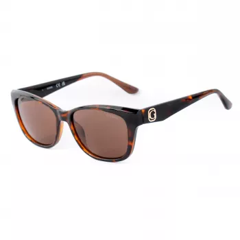 GUESS Damen-Sonnenbrille GU00145-5452E Cat-Eye, Havanna-Gestell, braune Gradientengläser, 54 mm
