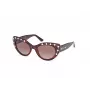 Guess Damen-Sonnenbrille GU00163-5452F Butterfly, Havanna-Acetatrahmen, braune Gradientengläser, 54/20/140 mm