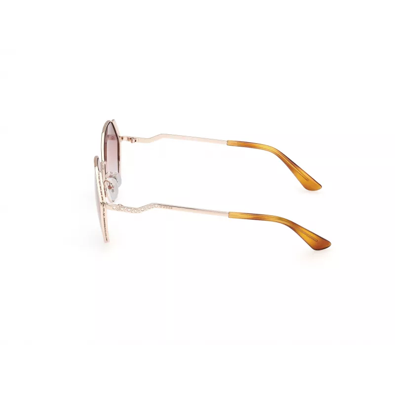 GUESS Damen-Sonnenbrille GU7842S5833F, Übergroße eckige Form, Havanna-Gestell, braune Gradientgläser, 58 mm