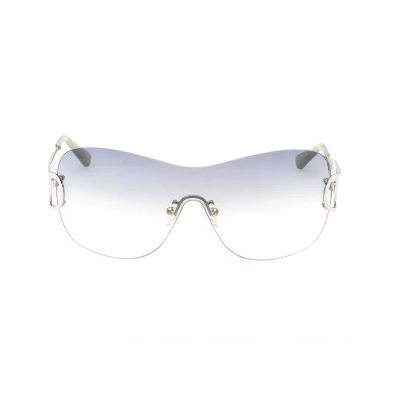 GUESS Damen Rechteck-Sonnenbrille GO00038-0010P Schwarzer Rahmen Graue Gläser UV400 Polarisiert