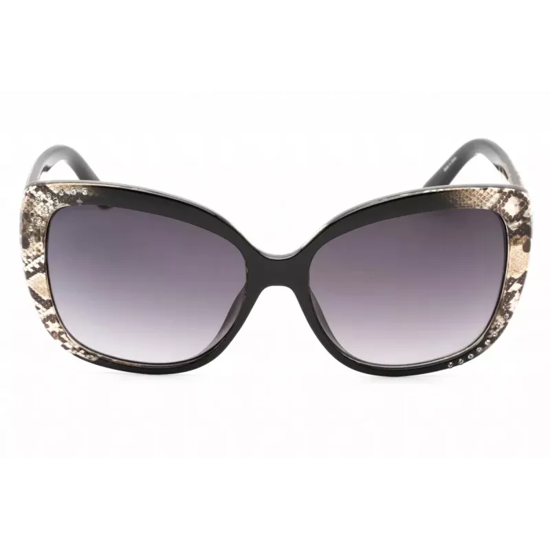 GUESS Damen-Sonnenbrille GF0383-05B Butterfly Cat-Eye Schwarz Gradient Smoke 57mm