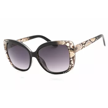 GUESS Damen-Sonnenbrille GF0383-05B Butterfly Cat-Eye Schwarz Gradient Smoke 57mm