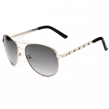 Guess Damen-Sonnenbrille GF0408-6132B Havana eckiger Rahmen braun getönte Gläser 61mm