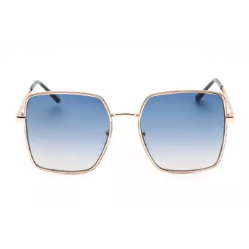 Guess Damen-Sonnenbrille GF0419-28W Havana Acetatrahmen Braune Gradientengläser 58mm