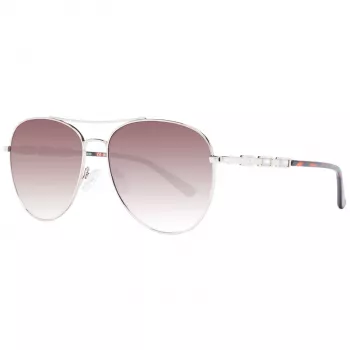 GUESS Damen-Sonnenbrille GF6143-32F Havana Butterfly-Fassung Braune Verlaufsgläser 59mm