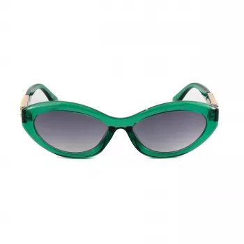 GUESS Damen-Sonnenbrille GO00070-5593B Schwarzer quadratischer Rahmen, graue Verlaufsgläser, 55 mm