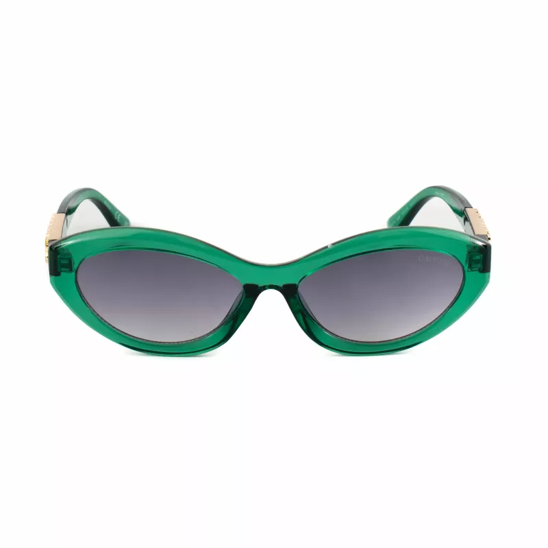 GUESS Damen-Sonnenbrille GO00070-5593B Schwarzer quadratischer Rahmen, graue Verlaufsgläser, 55 mm