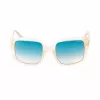 GUESS Damen-Sonnenbrille GU00097-5325P - Glänzend schwarzer Rahmen, rauchfarbene Gradienten-Polarisationsgläser, 53 mm