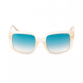 GUESS Damen-Sonnenbrille GU00097-5325P - Glänzend schwarzer Rahmen, rauchfarbene Gradienten-Polarisationsgläser, 53 mm