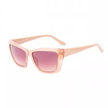 GUESS Damen-Sonnenbrille GU00098-5557F Havana Acetat eckiger Rahmen braun getönte Gläser 55/14/135 mm