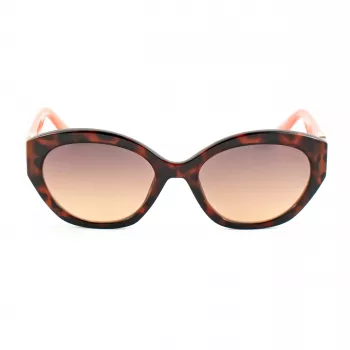 GUESS Damen-Sonnenbrille GU00104-5652F Havana Acetat eckiger Rahmen braun verlaufende Gläser 56/19/140 mm