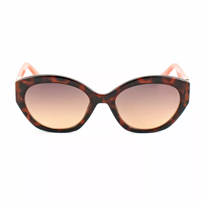 GUESS Damen-Sonnenbrille GU00104-5652F Havana Acetat eckiger Rahmen braun verlaufende Gläser 56/19/140 mm