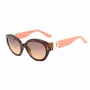 GUESS Damen-Sonnenbrille GU00104-5652F Havana Acetat eckiger Rahmen braun verlaufende Gläser 56/19/140 mm
