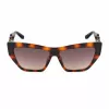 GUESS Damen-Sonnenbrille GU00111-5652F - Cat-Eye-Gestell aus dunkel havanna Acetat mit braunen Gradientengläsern 56/14/130 mm
