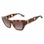GUESS Damen-Sonnenbrille GU00111-5652F - Cat-Eye-Gestell aus dunkel havanna Acetat mit braunen Gradientengläsern 56/14/130 mm