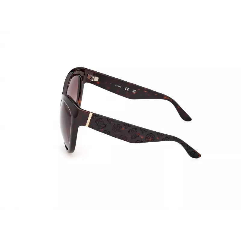 GUESS Damen-Sonnenbrille GU00130-6152F - Glänzend schwarzer Rahmen, Verlaufsglas Smoke