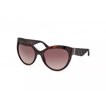 GUESS Damen-Sonnenbrille GU00130-6152F - Glänzend schwarzer Rahmen, Verlaufsglas Smoke