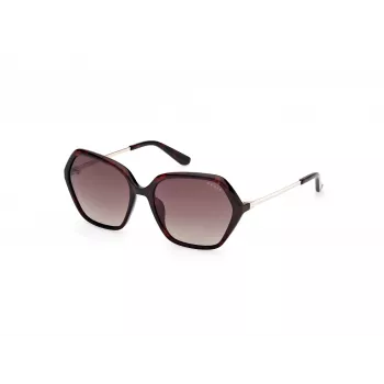 GUESS Damen-Sonnenbrille GU00134-5552F Havana Acetat Square Frame Brown Gradient Lens 55/16/140 mm