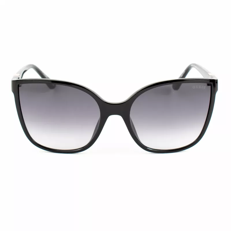 GUESS Damen-Sonnenbrille GU00144-6001B Oversized Square Shiny Black Grey Gradient UV400