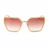 GUESS Damen-Sonnenbrille GU00146-5957F Oversized Square Havana Braun Gradient Glas 59mm