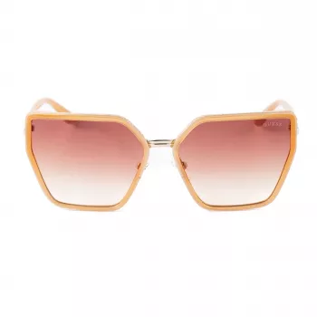 GUESS Damen-Sonnenbrille GU00146-5957F Oversized Square Havana Braun Gradient Glas 59mm