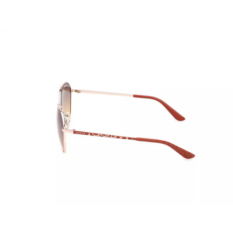 GUESS Damen-Sonnenbrille GU00148-6032F Brown Havana Oversized Acetatrahmen mit braunen Gradientengläsern