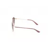 GUESS Damen-Sonnenbrille GU00148-6058F - Glänzend schwarzer Rahmen, Smoke-Gradient-Glas, 60 mm
