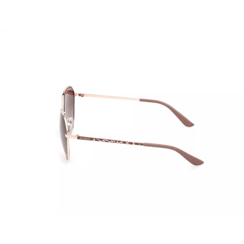 GUESS Damen-Sonnenbrille GU00148-6058F - Glänzend schwarzer Rahmen, Smoke-Gradient-Glas, 60 mm