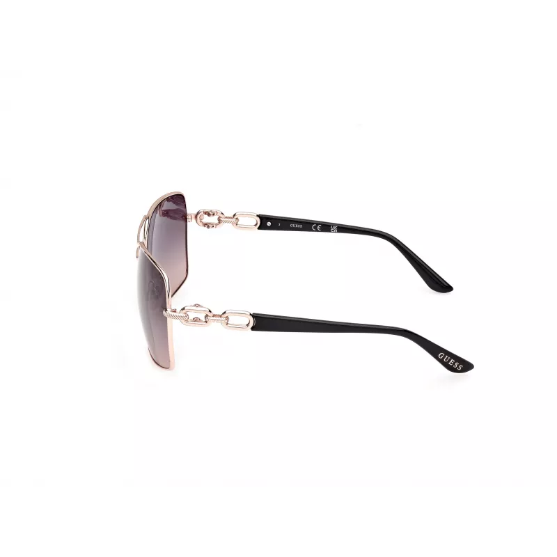 GUESS Damen-Sonnenbrille GU00159-6328B - Brown Havana Butterfly-Fassung, Gradient-Gläser (63/17/130 mm)