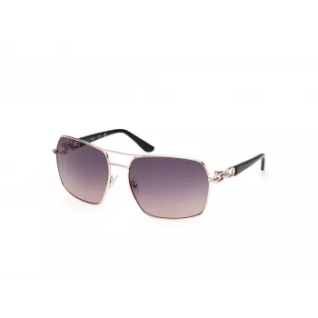 GUESS Damen-Sonnenbrille GU00159-6328B - Brown Havana Butterfly-Fassung, Gradient-Gläser (63/17/130 mm)