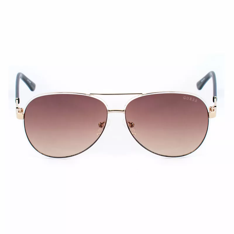 GUESS Damen-Sonnenbrille GU00173-6021F Shiny Black Smoke Gradient 60mm
