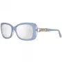 GUESS Damen-Sonnenbrille GU7453-5690C Butterfly/Cat Eye Shiny Black Frame Smoke Gradient Lens 56/17/135 mm