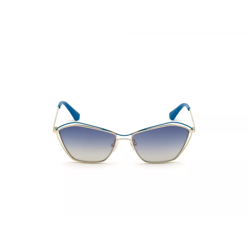 GUESS Damen-Sonnenbrille GU7639-32W Goldfarbener Rahmen Braune Verlaufsgläser 59mm