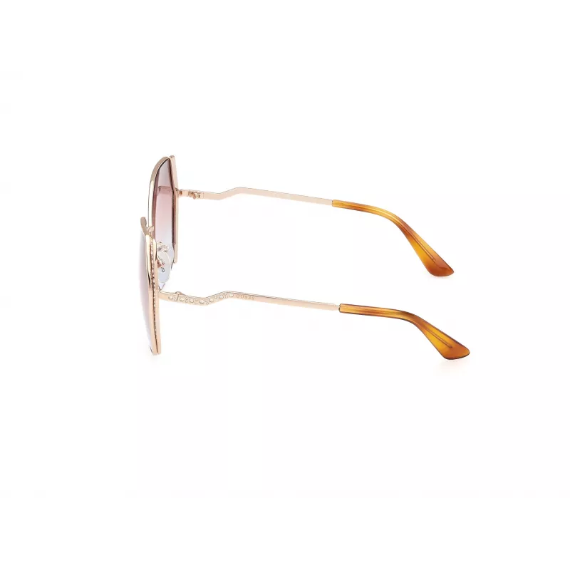 GUESS Damensonnenbrille GU7843S6133F - Havana Vollrand Quadratisch, Braune Gradientengläser, 61/18/135 mm