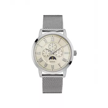 GUESS Damenuhr W0871G4 Analog Quarz 43mm Blau Silikon