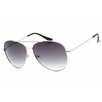 GUESS Damen Sonnenbrille GF0399-01B Schwarzer Kunststoffrahmen Graue Polycarbonat-Gläser 62mm