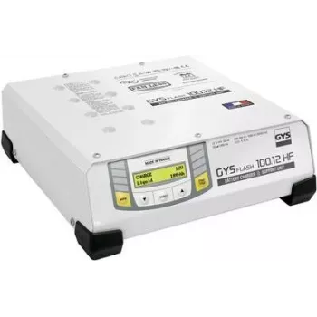 GYS FLASH 100.12 HF 100 A 12 V Hochfrequenz-Automatik-Batterieladegerät und Netzteil mit LCD-Anzeige 029415
