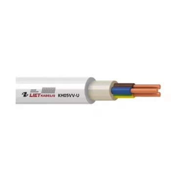 H05VV-U/NYM 3x1,5 mm² Weißes PVC-isoliertes und -ummanteltes Starkstromkabel für Festinstallation, 25 m